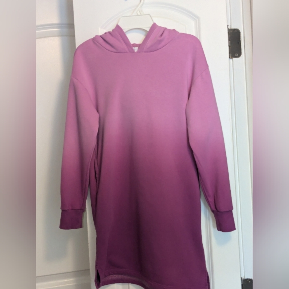 GAP KIDS GIRLS Pink Ombre Kids HOODIE DRESS Size XL